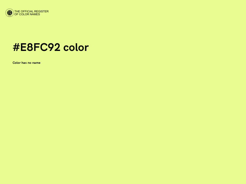 #E8FC92 color image