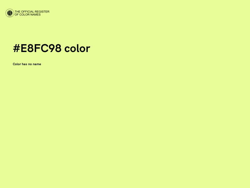 #E8FC98 color image