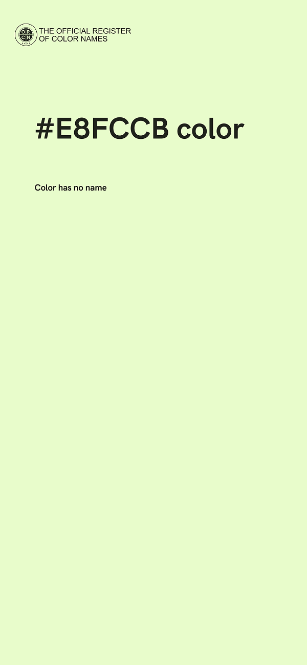 #E8FCCB color image
