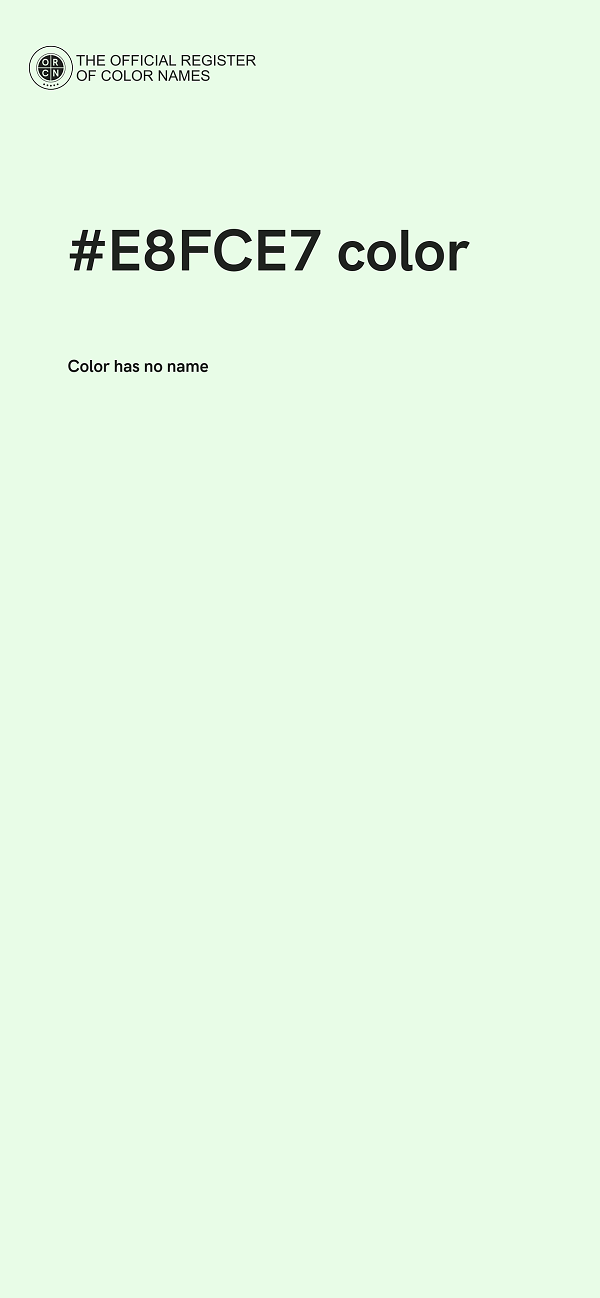 #E8FCE7 color image