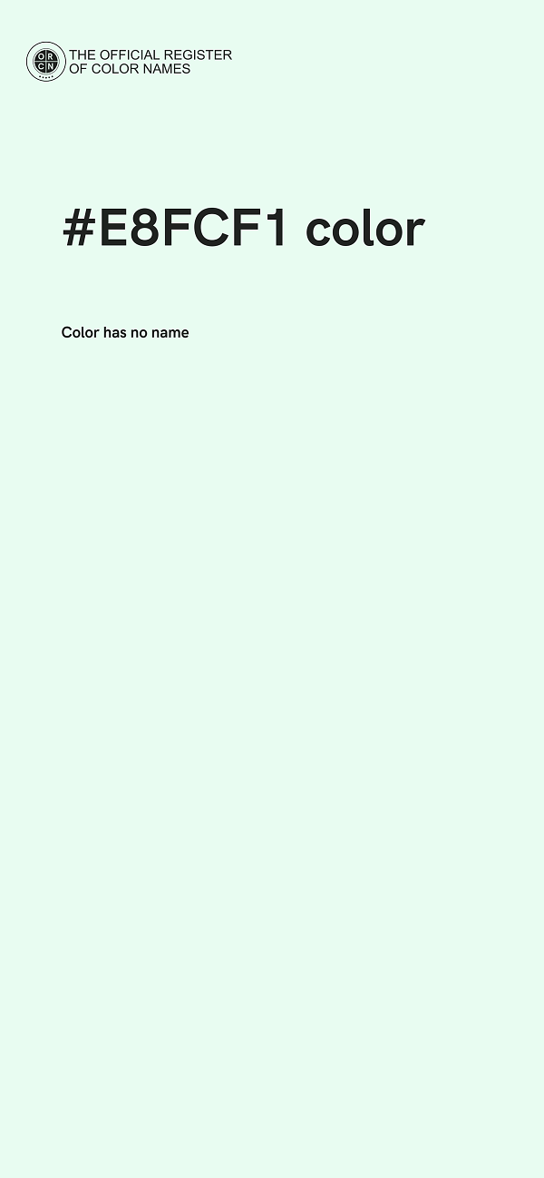 #E8FCF1 color image