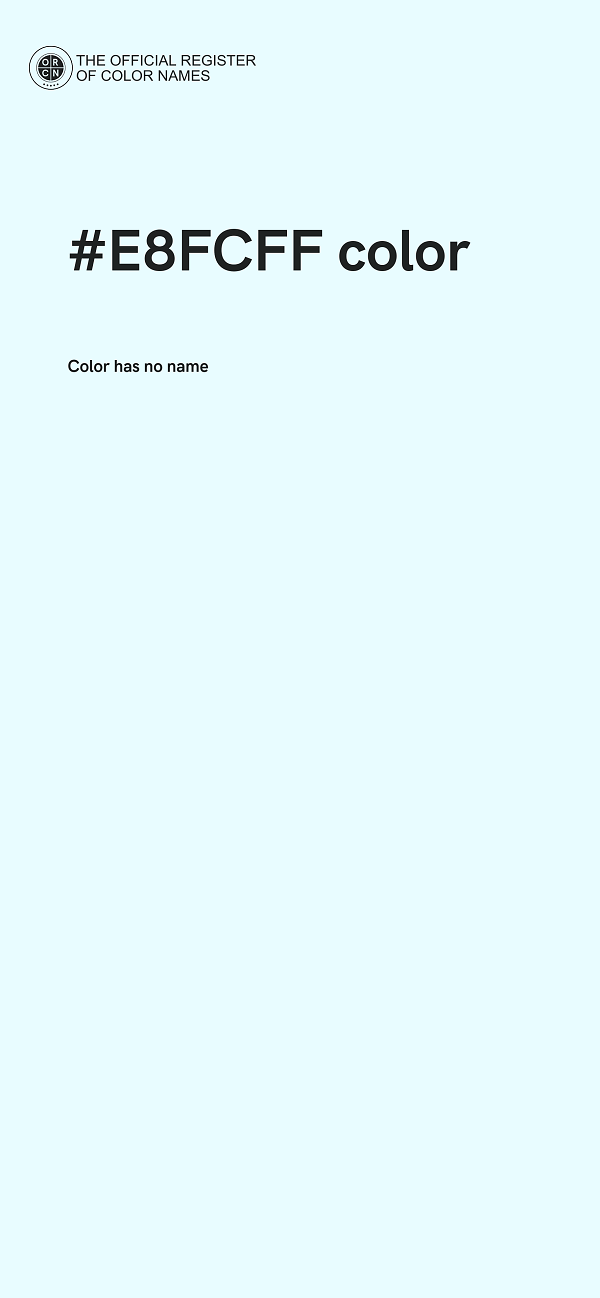 #E8FCFF color image