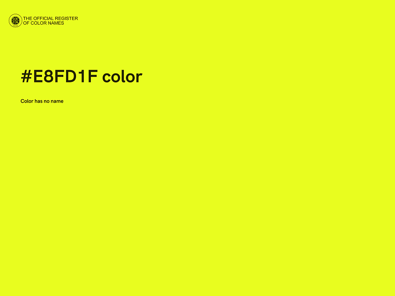 #E8FD1F color image
