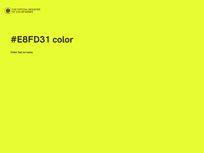 #E8FD31 color image