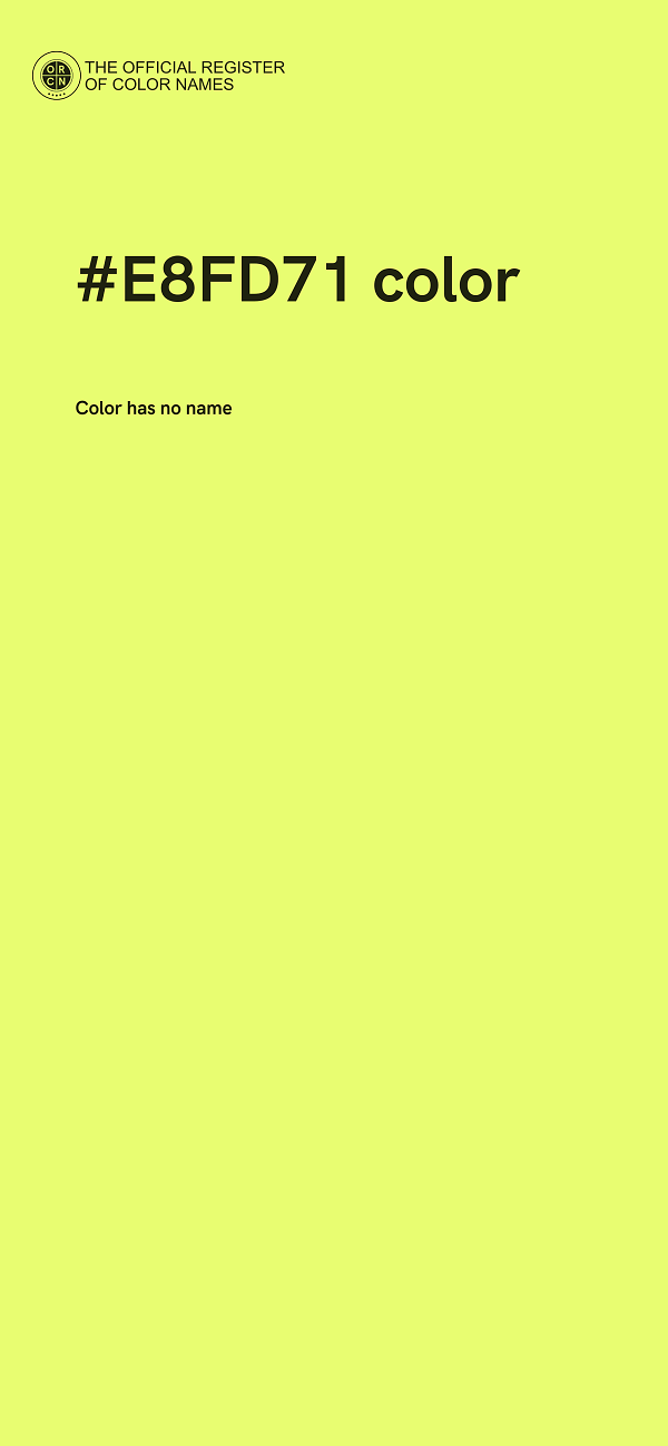 #E8FD71 color image