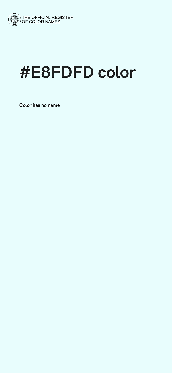 #E8FDFD color image