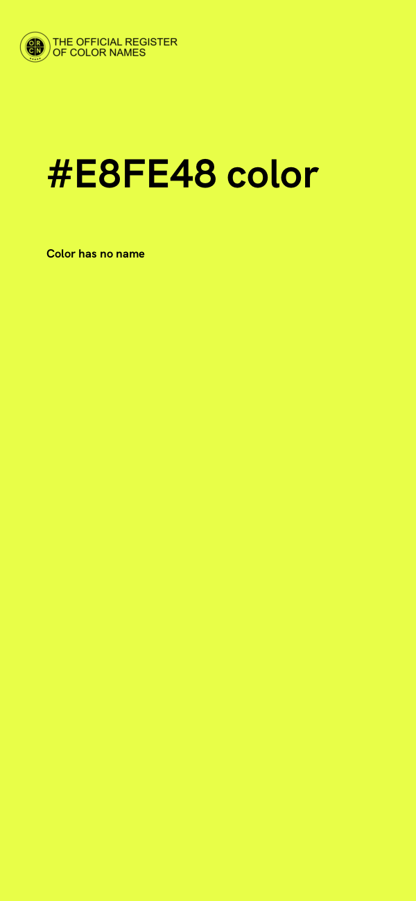 #E8FE48 color image