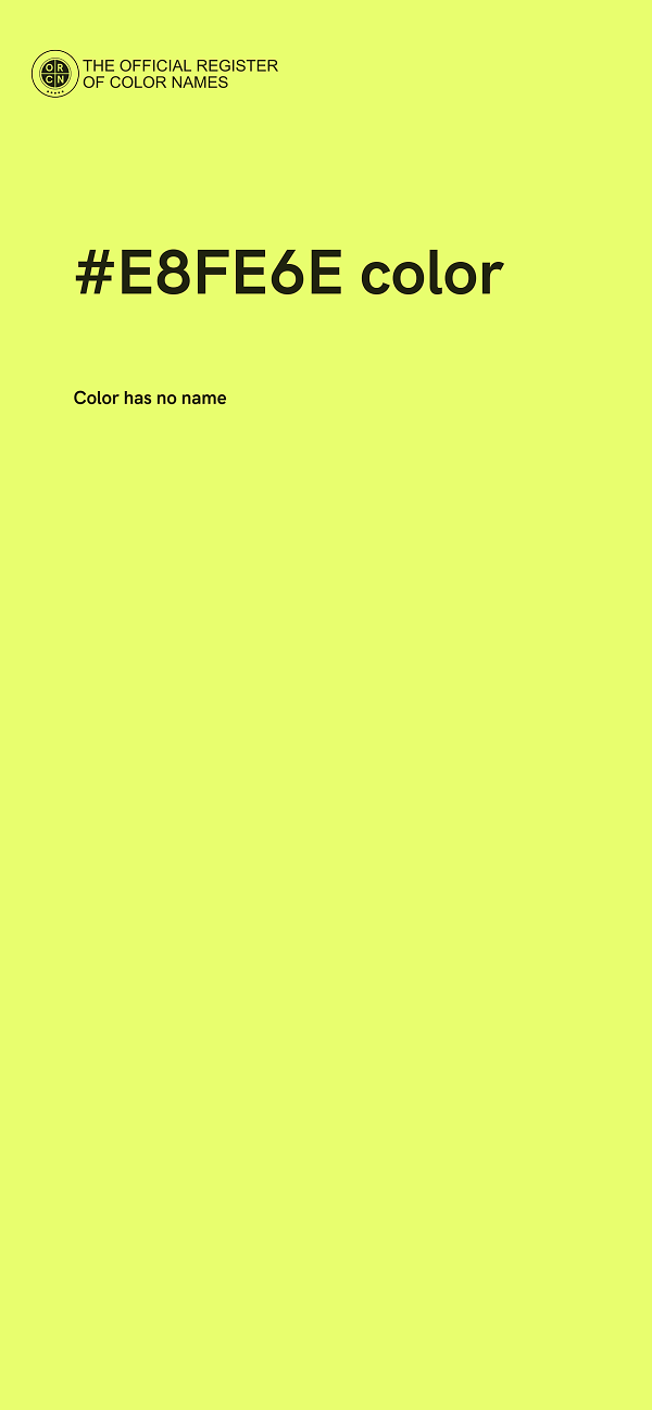 #E8FE6E color image