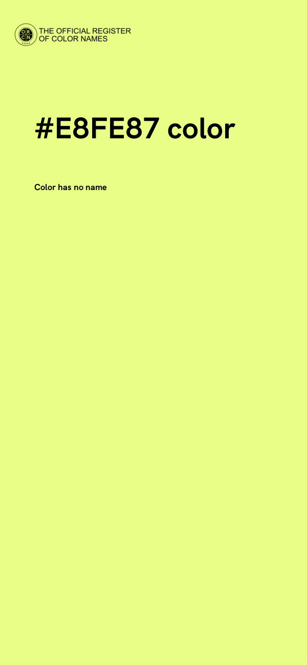 #E8FE87 color image