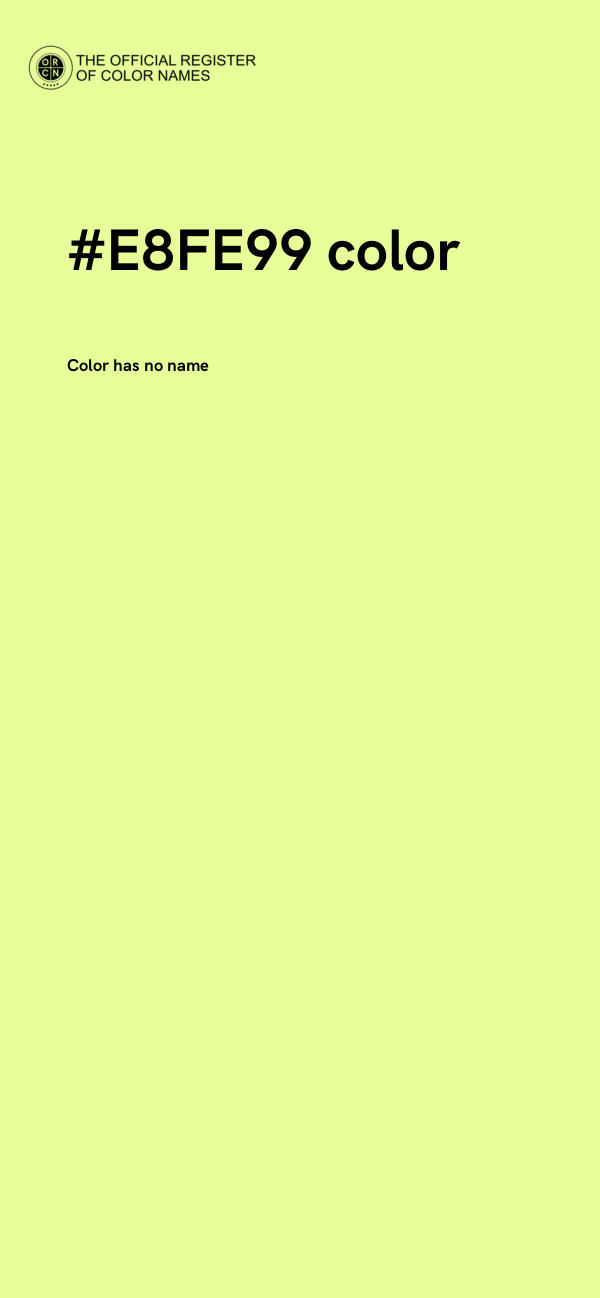 #E8FE99 color image
