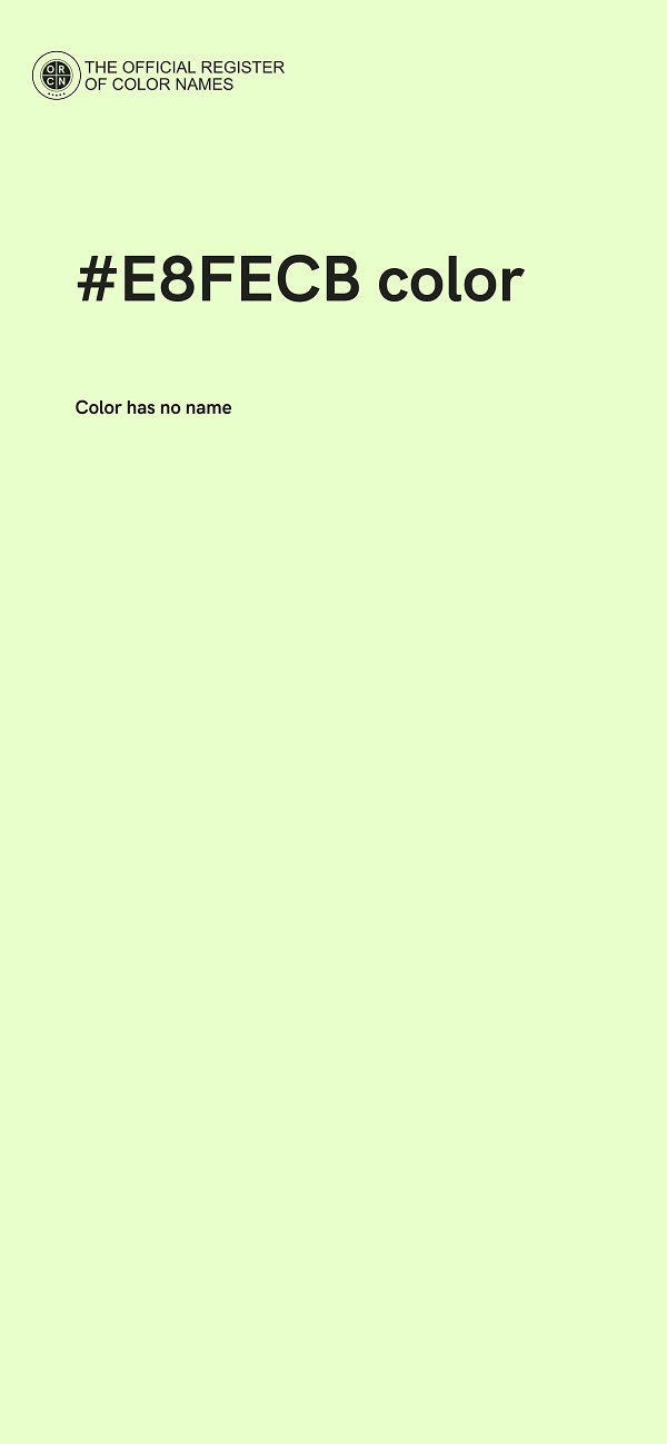 #E8FECB color image
