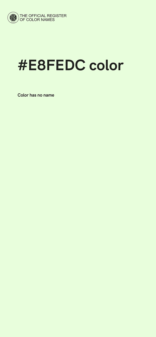 #E8FEDC color image