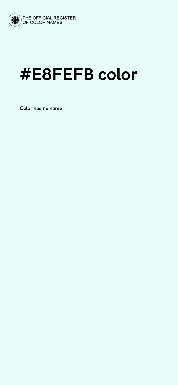 #E8FEFB color image