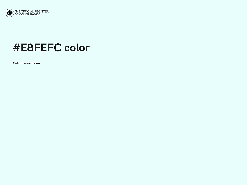 #E8FEFC color image