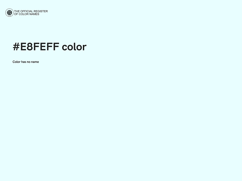 #E8FEFF color image