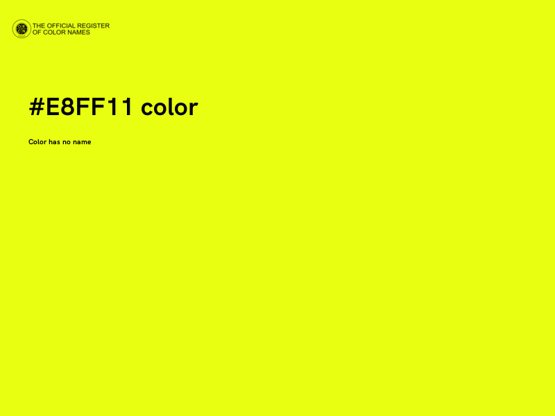 #E8FF11 color image