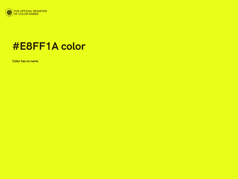 #E8FF1A color image
