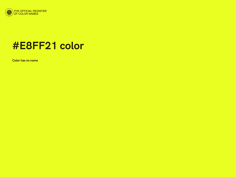 #E8FF21 color image