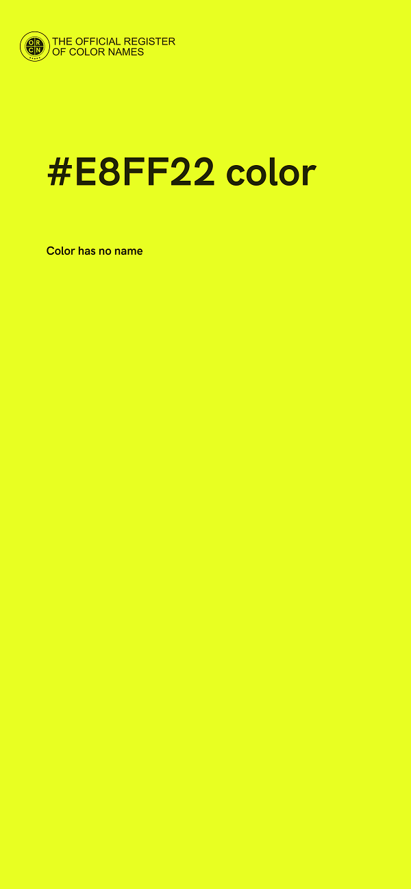 #E8FF22 color image