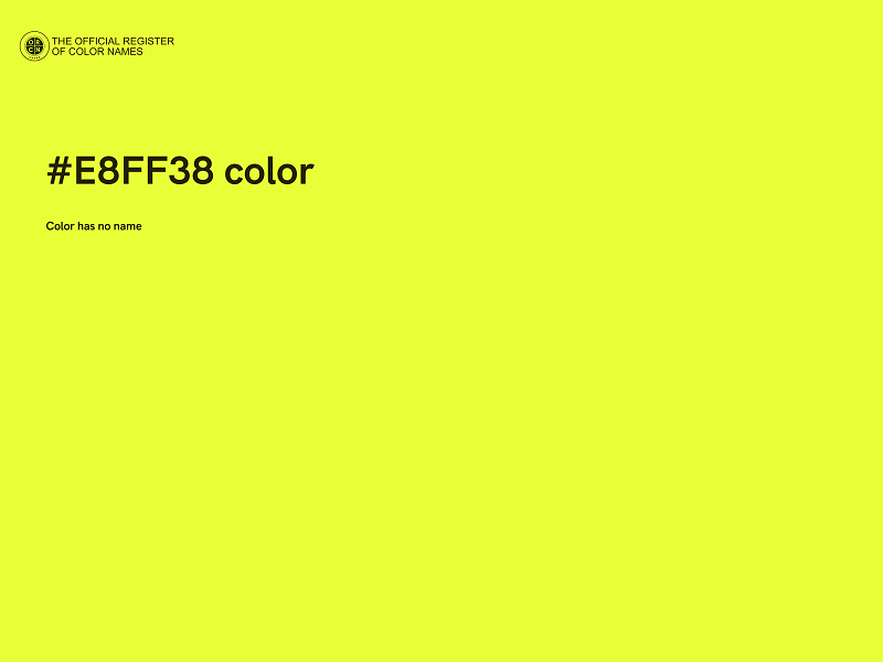 #E8FF38 color image