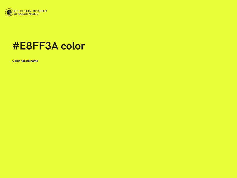 #E8FF3A color image