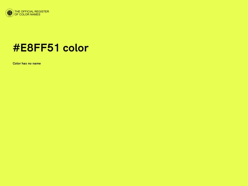 #E8FF51 color image