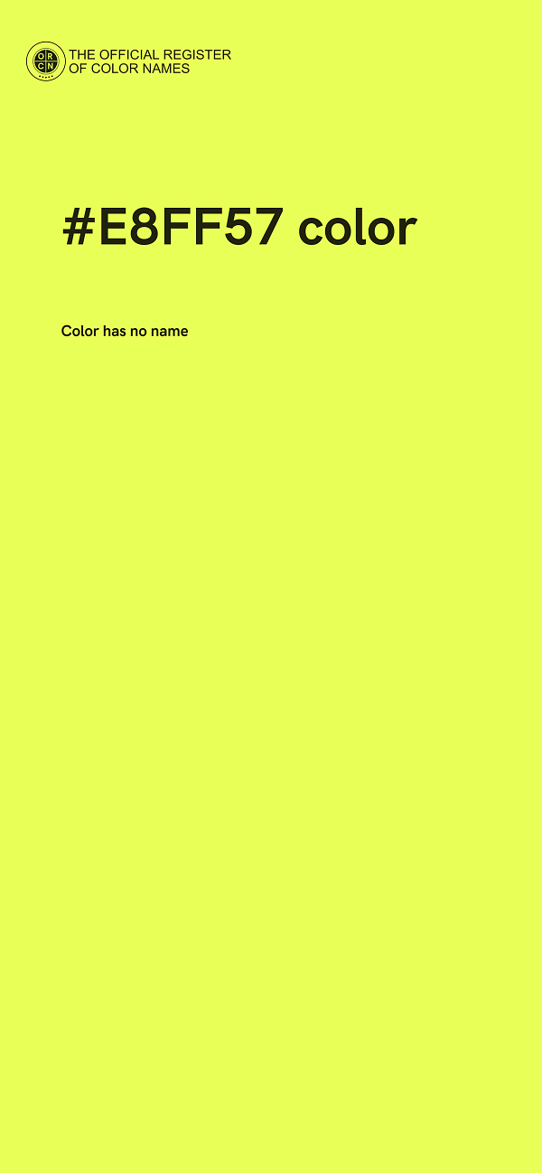 #E8FF57 color image