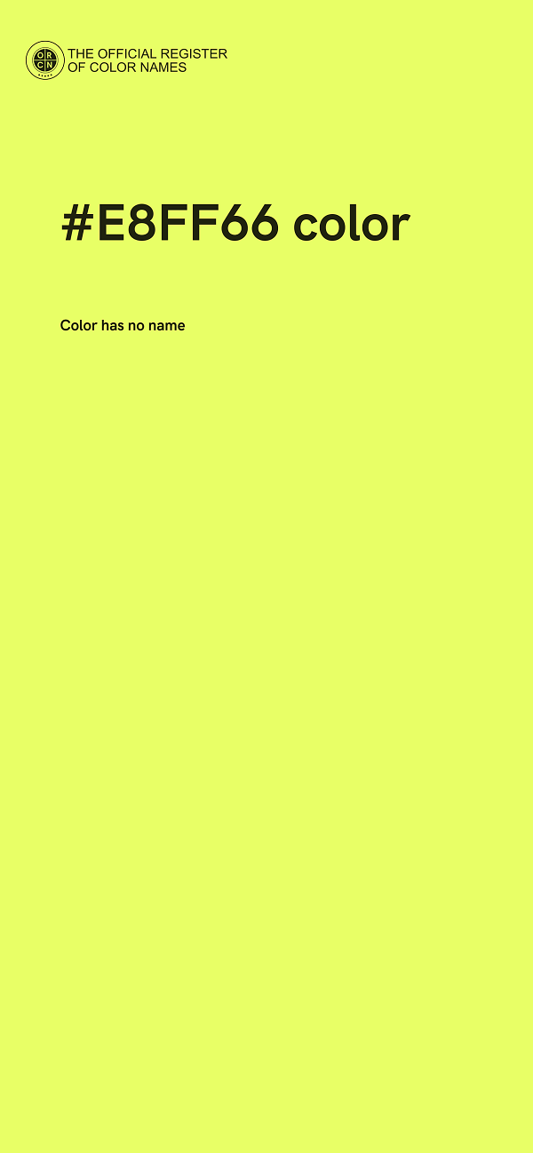 #E8FF66 color image