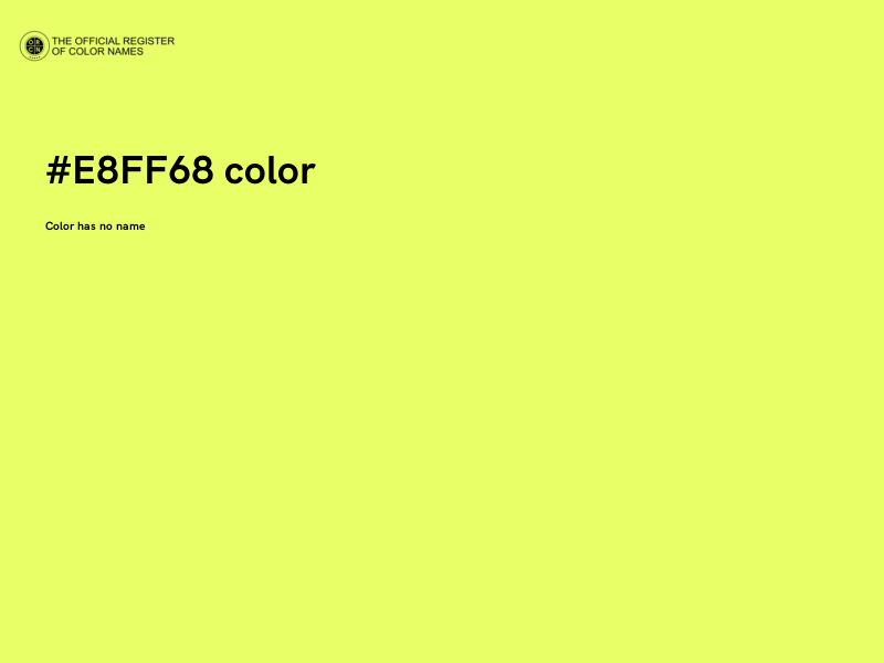 #E8FF68 color image