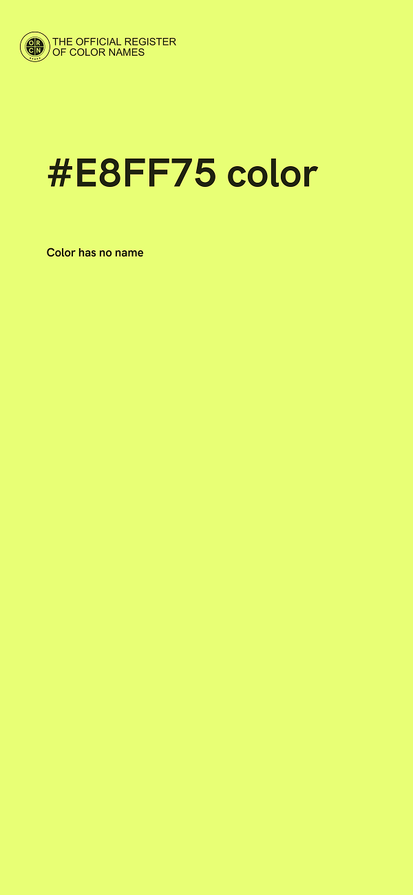 #E8FF75 color image