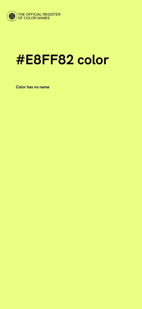 #E8FF82 color image