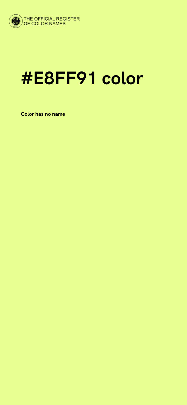 #E8FF91 color image