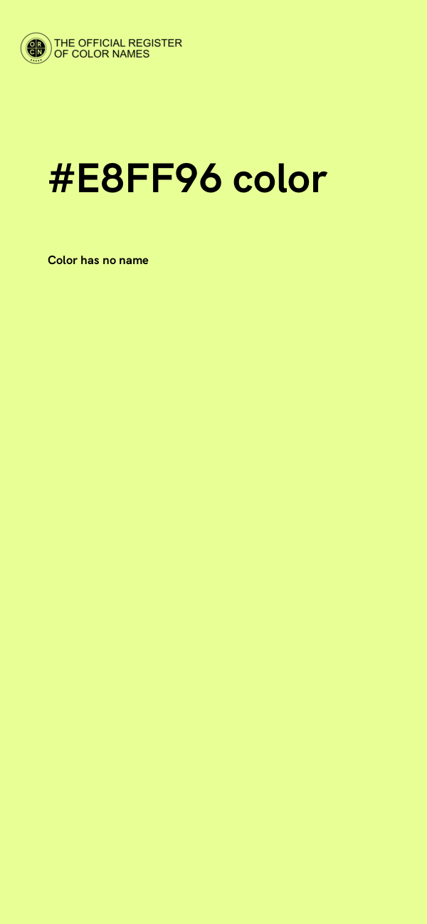 #E8FF96 color image