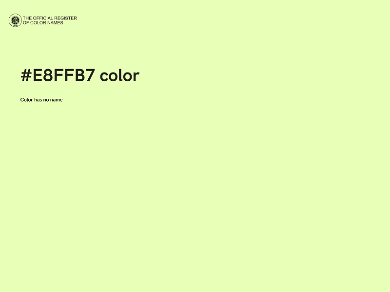 #E8FFB7 color image