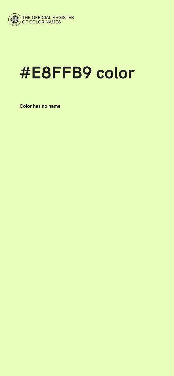 #E8FFB9 color image