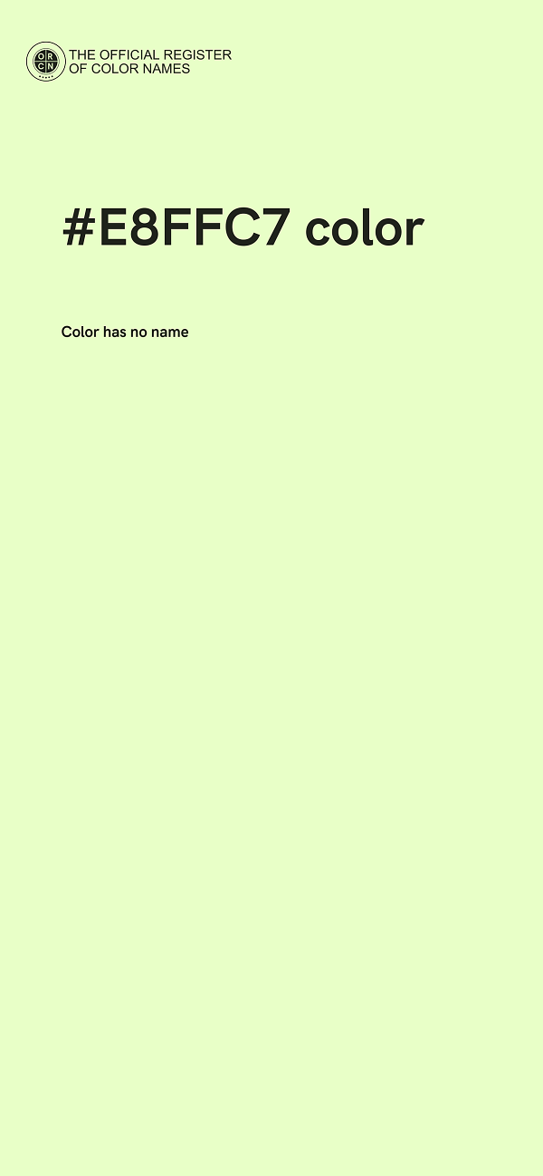 #E8FFC7 color image