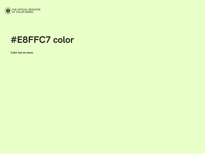 #E8FFC7 color image