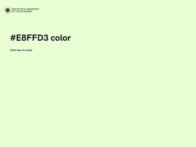 #E8FFD3 color image