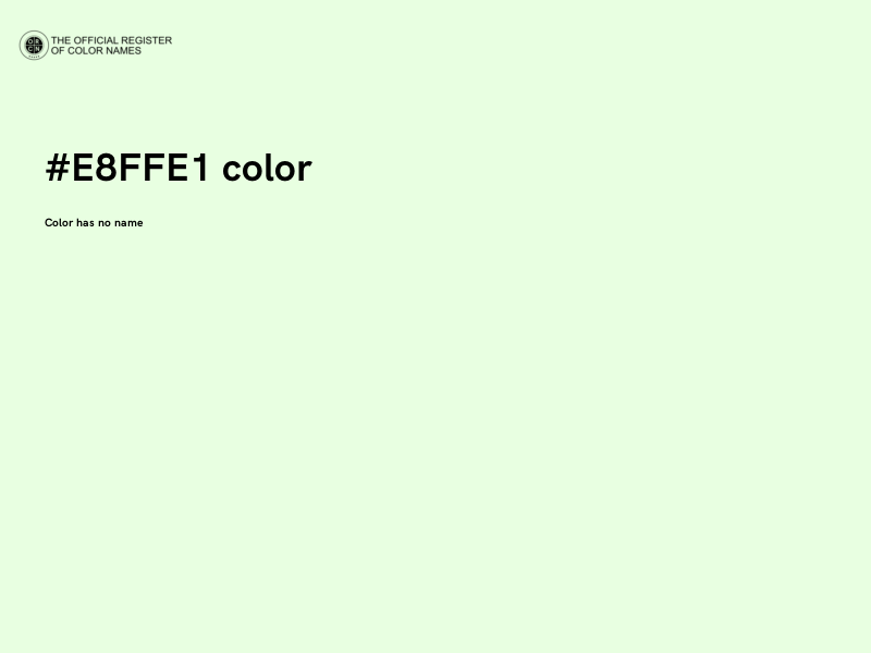 #E8FFE1 color image