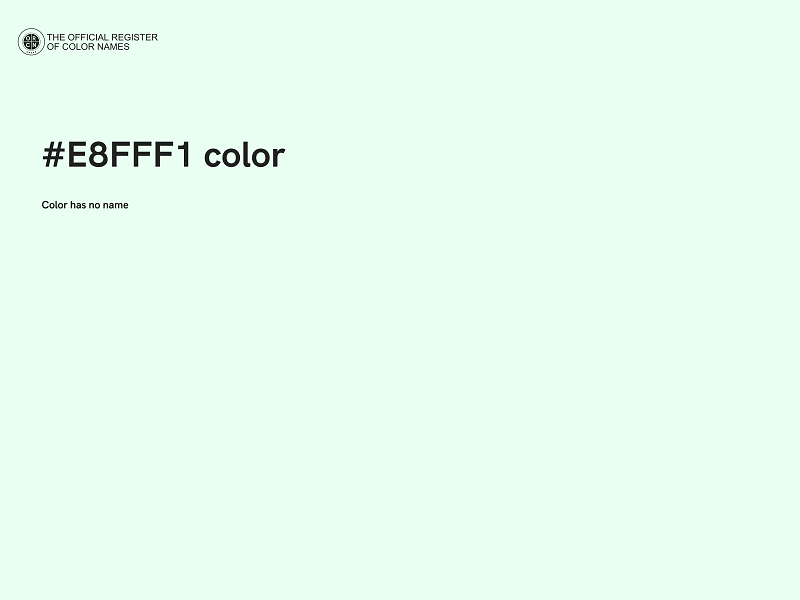 #E8FFF1 color image