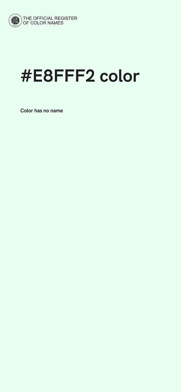 #E8FFF2 color image