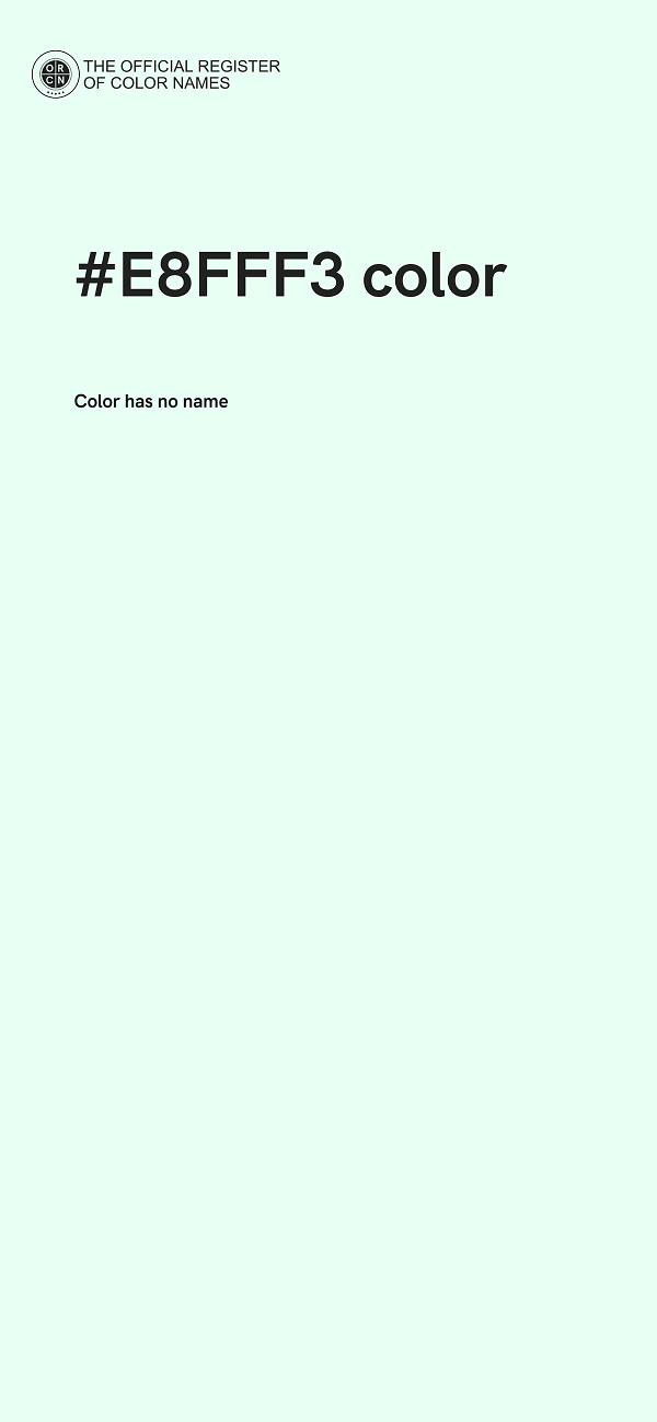 #E8FFF3 color image