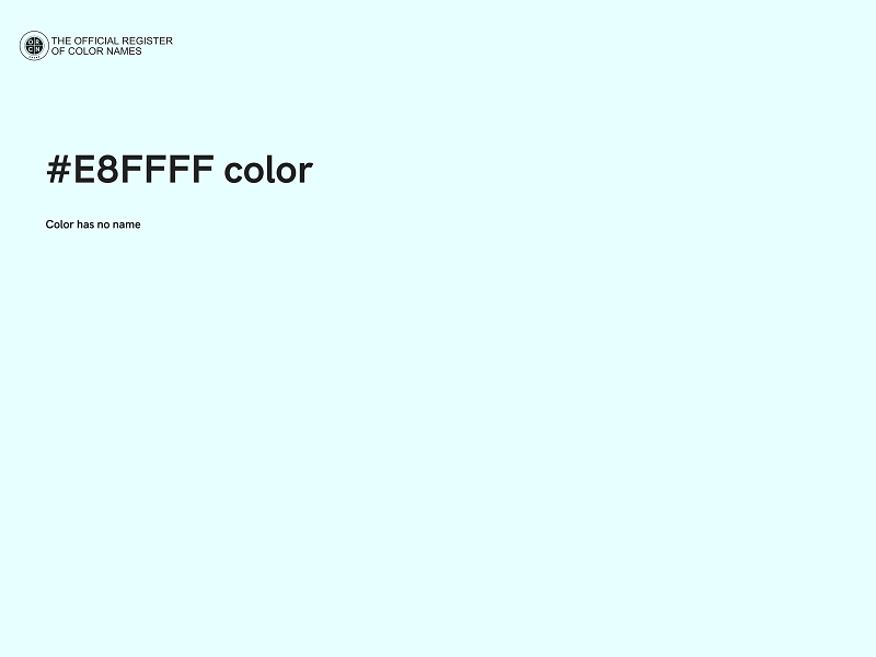 #E8FFFF color image