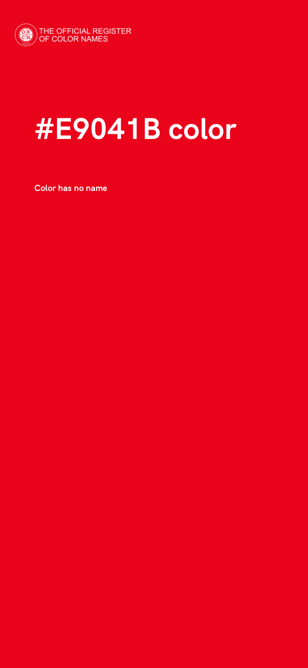 #E9041B color image