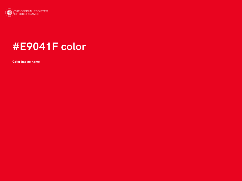 #E9041F color image
