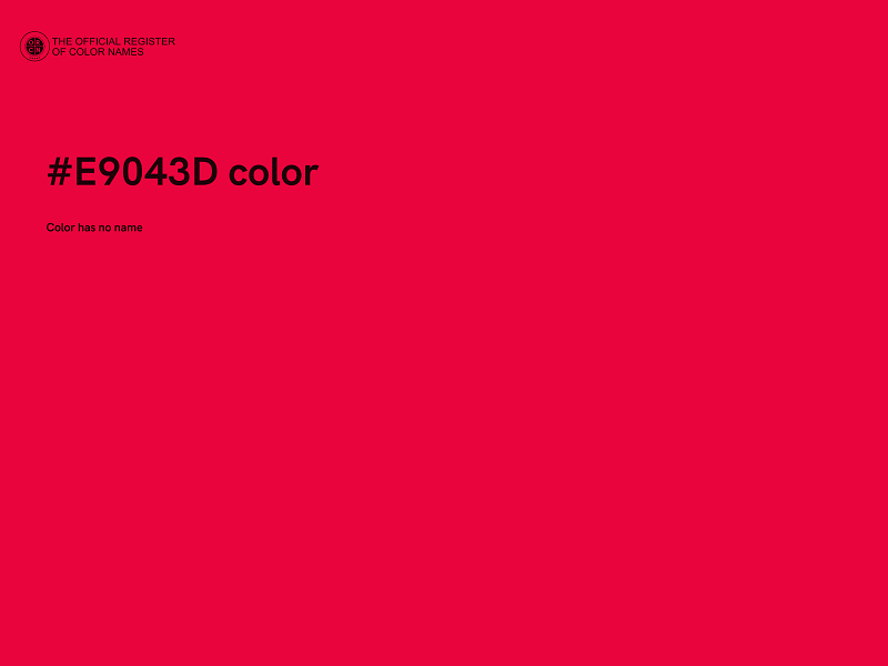 #E9043D color image