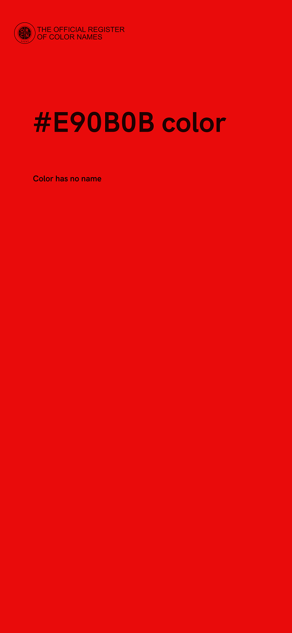 #E90B0B color image