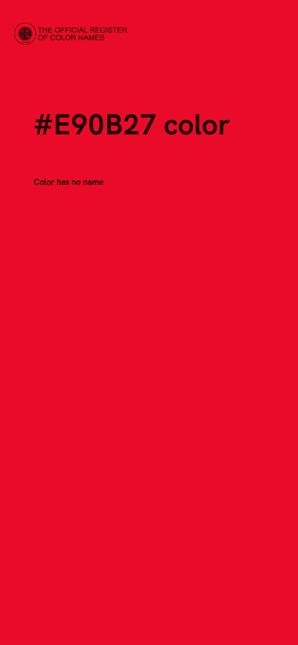 #E90B27 color image