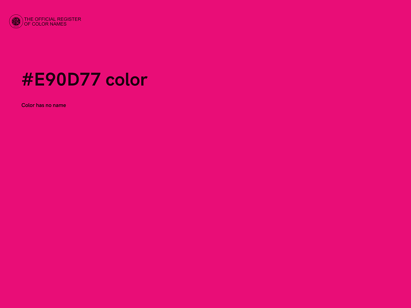 #E90D77 color image