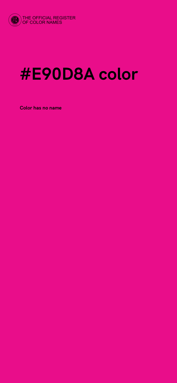 #E90D8A color image